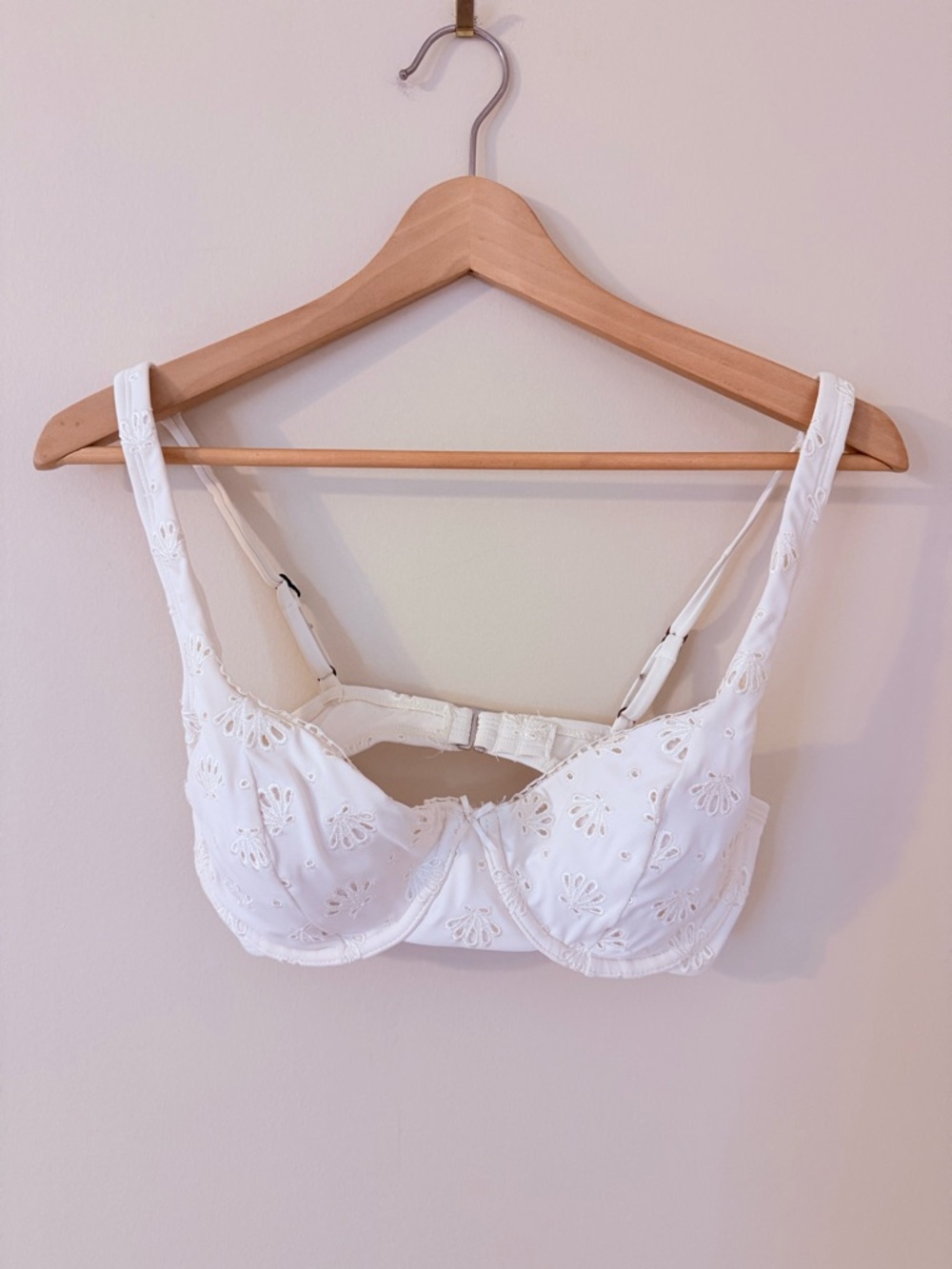 WILD FABLE • White Eyelet Bikini Top